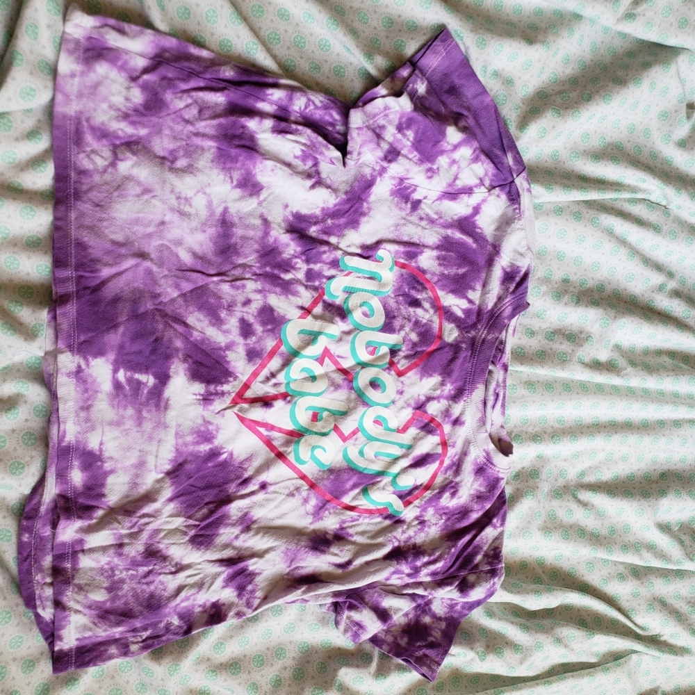 "Nobodys Babe" Tie Dye Cropped Shirt